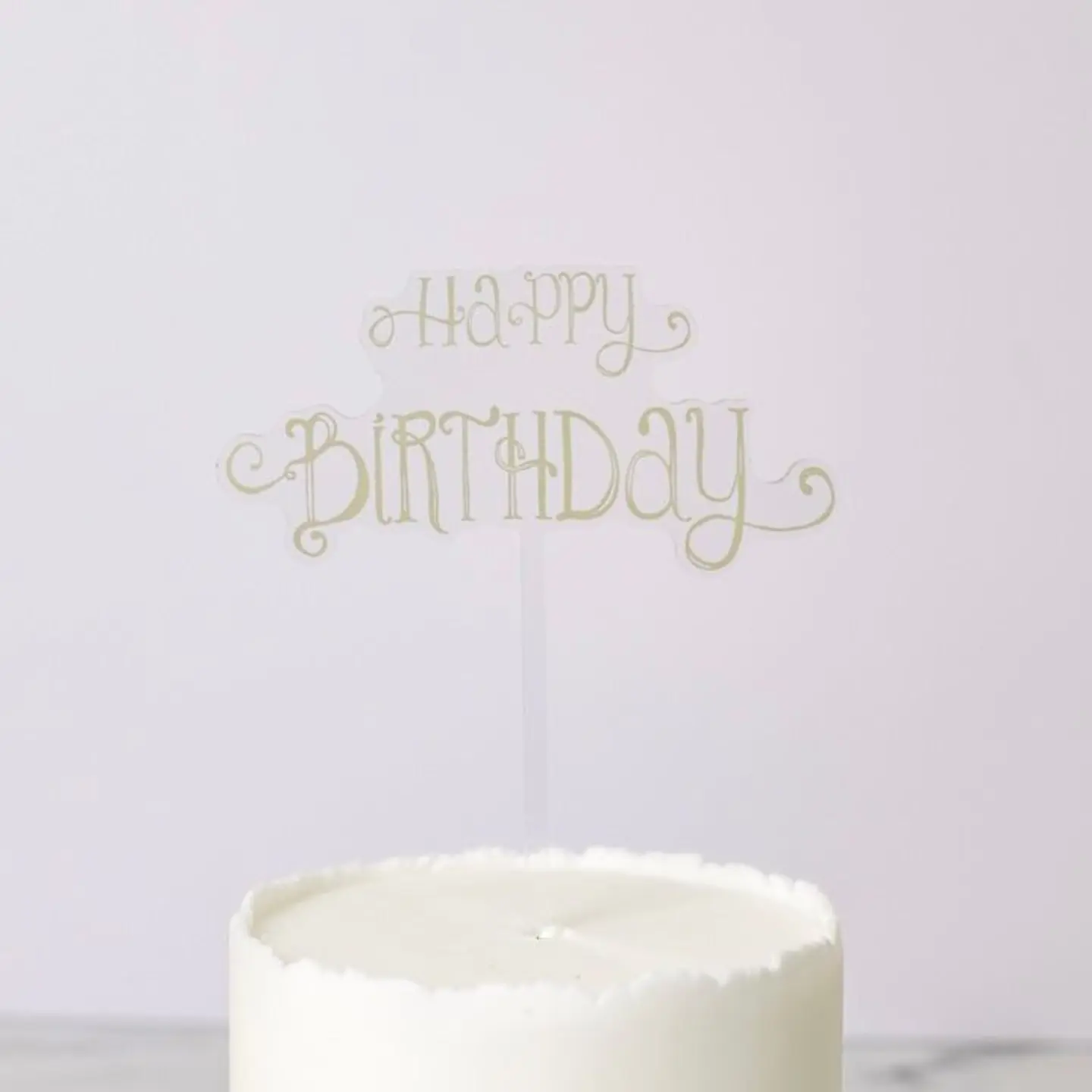 Happy Birthday Gold Topper
