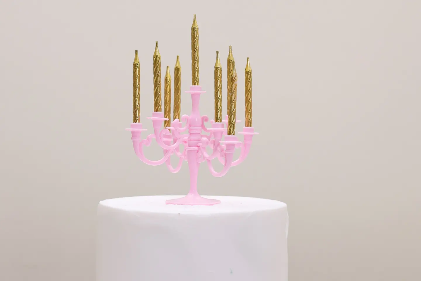 Candle Chandelier Pink