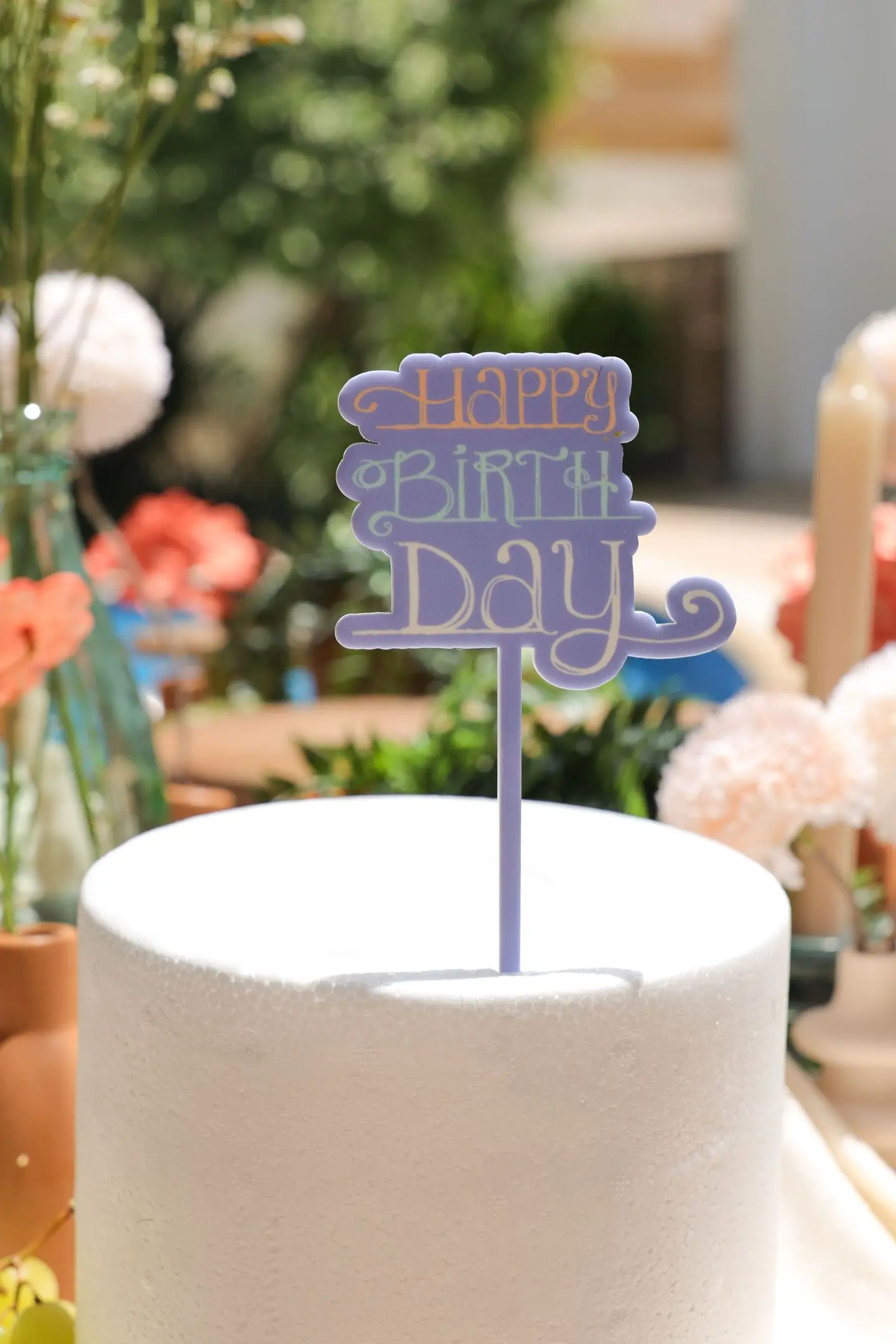Cake Topper Happy Birthday Summer