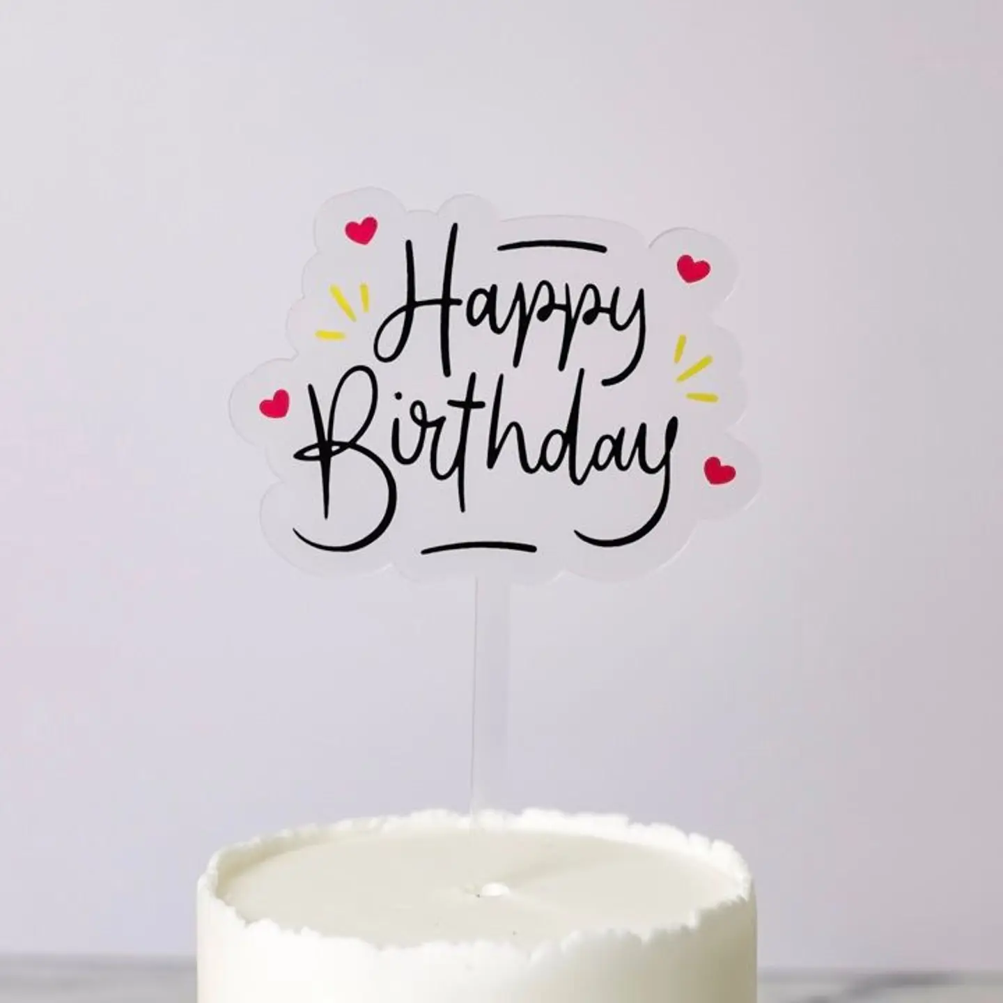 Happy Birthday Topper Red
