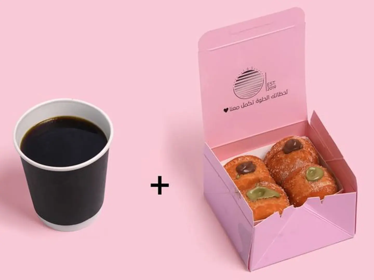 Baby Box Filled Donuts (4 Pieces) + Coffee Of The Day