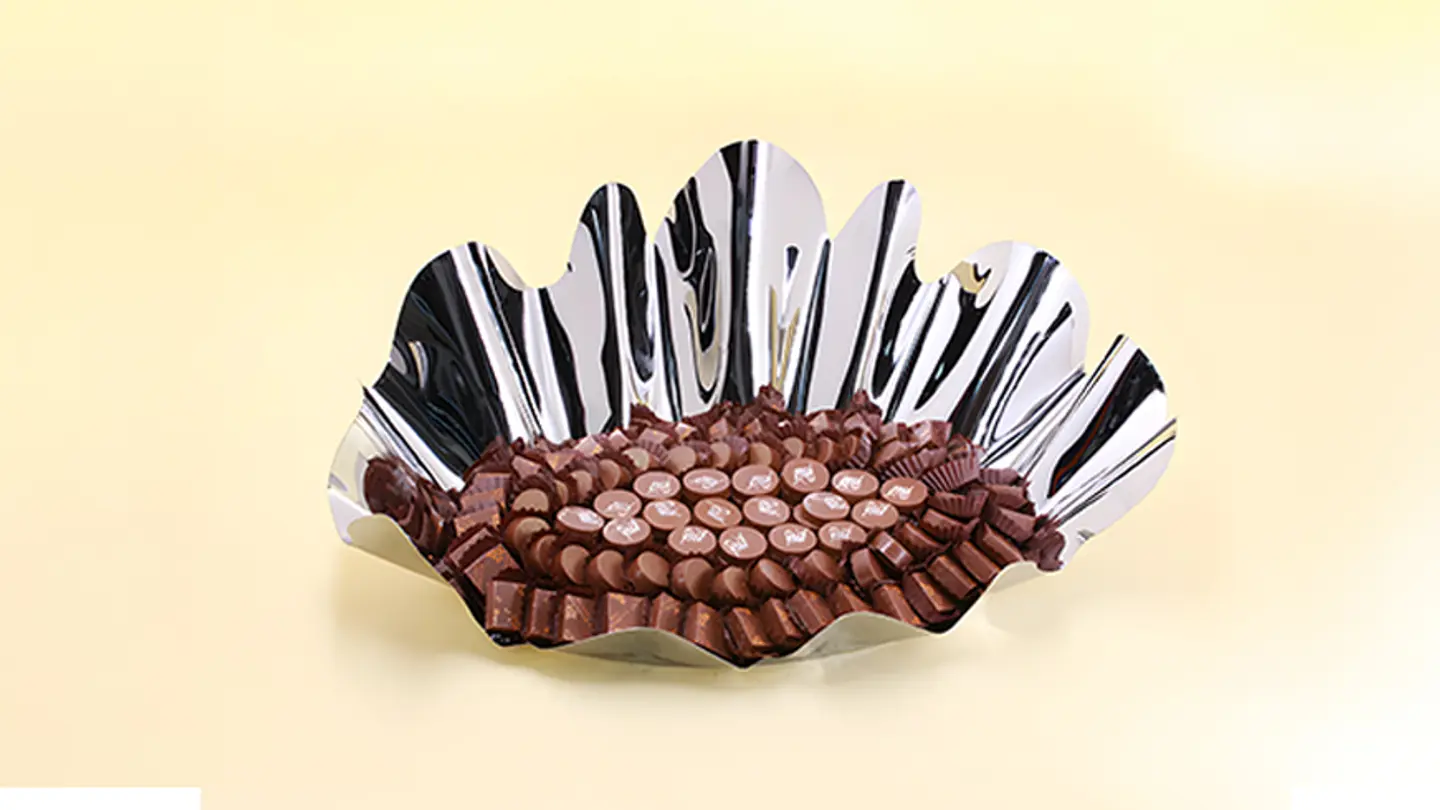 Steel Tray With Exposed Chocolate Eid Phrase 1813