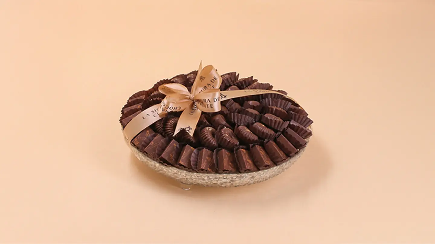 Crystal Tray Open Chocolate 1848