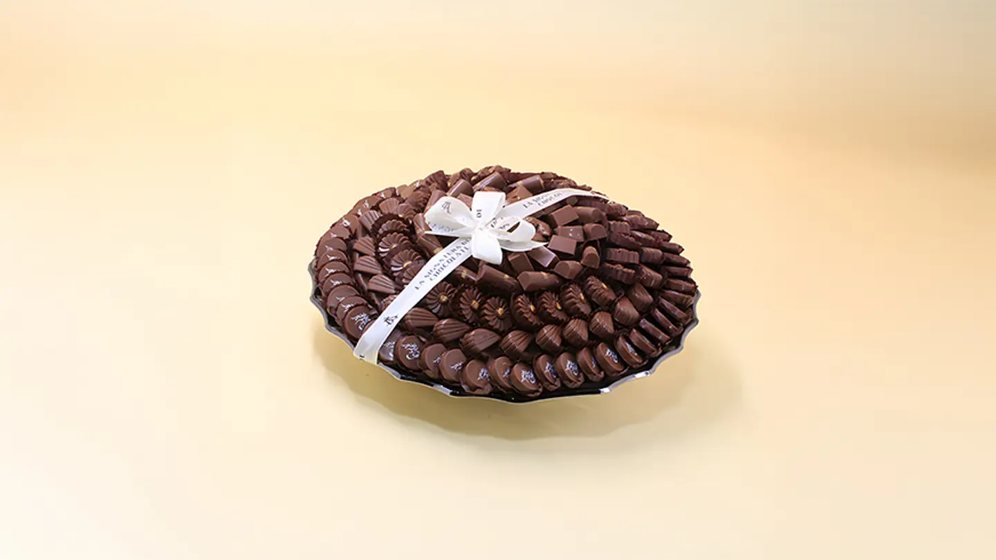 Glass Tray Chocolate Exposed Eid Phrase 1828