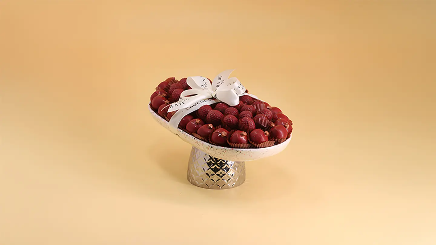 Ceramic Tray Pomegranate And Berries 1805