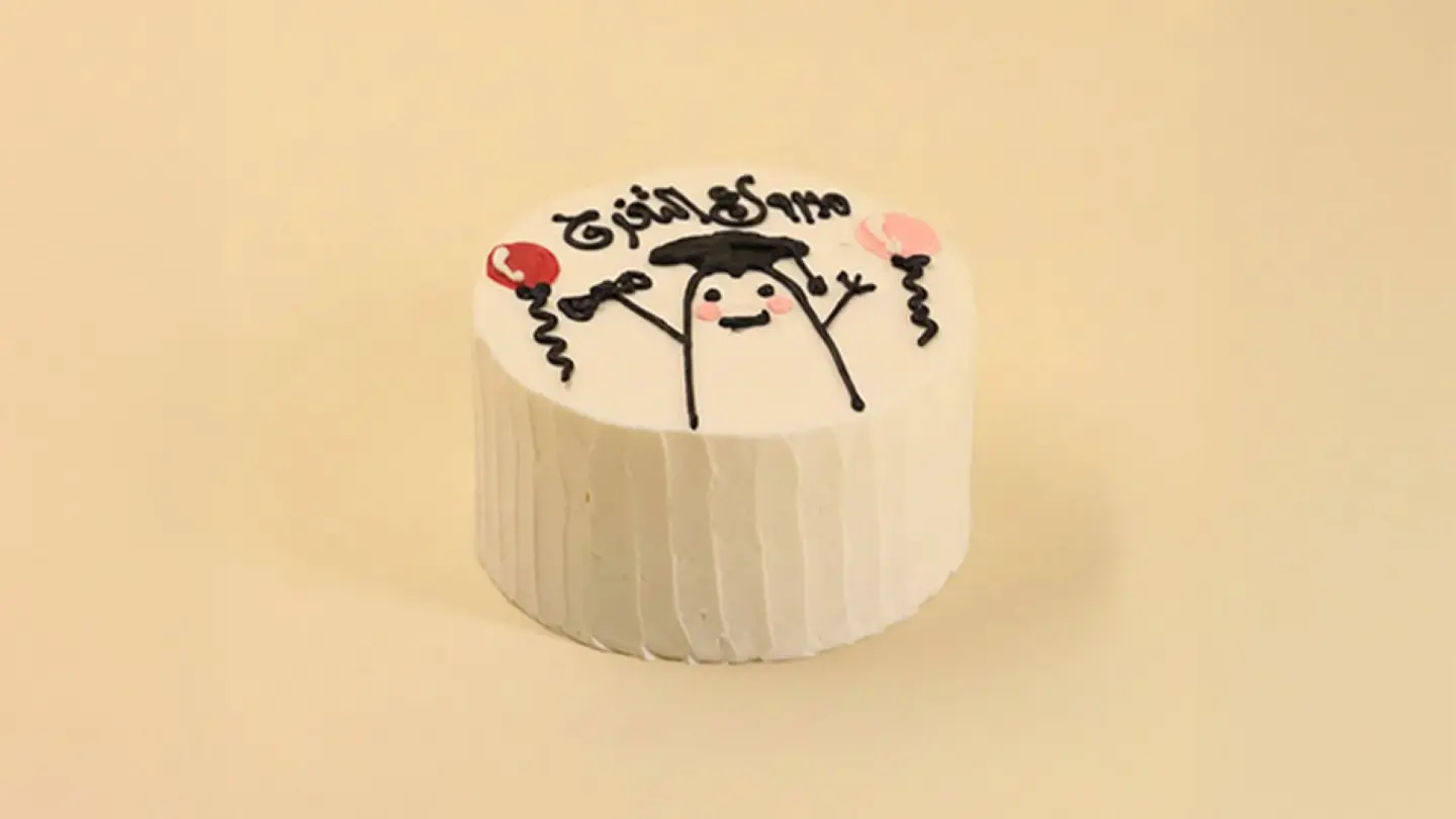 White Graduation Korean Cake