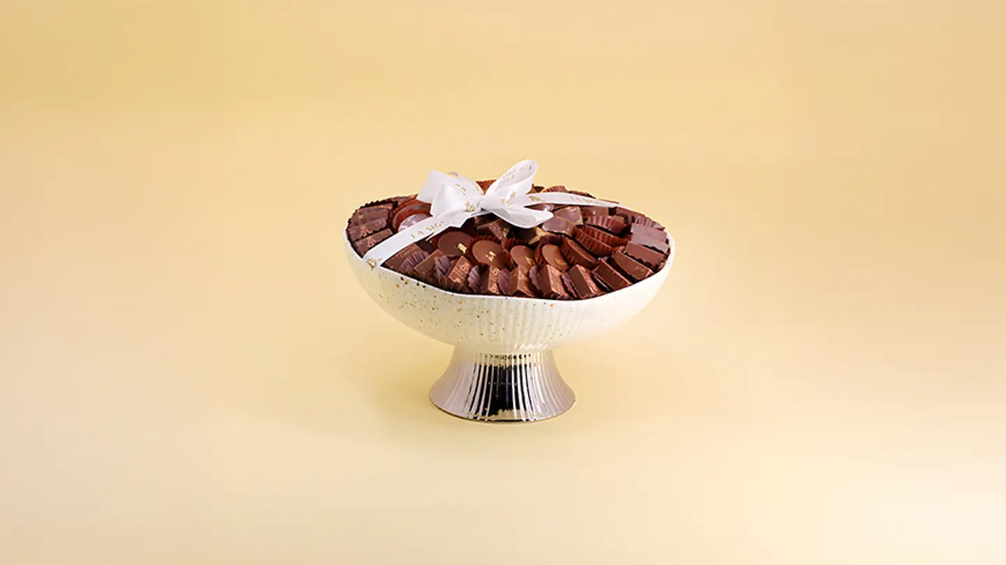 Round Ceramic Tray With Exposed Chocolate 1803