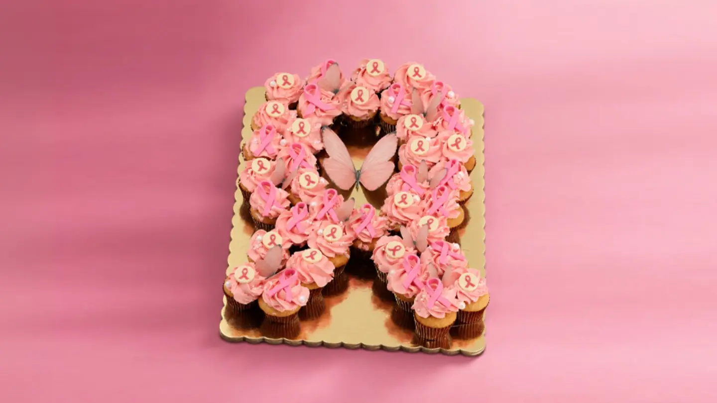 Pink October Cupcakes 38 Pcs Vanilla