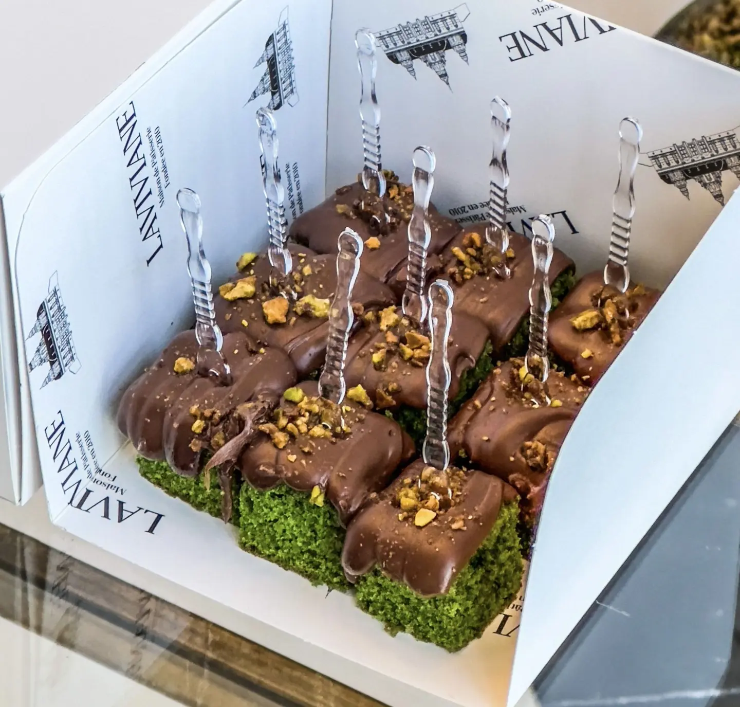 Pistachio Cake With Nutella Bites Small
