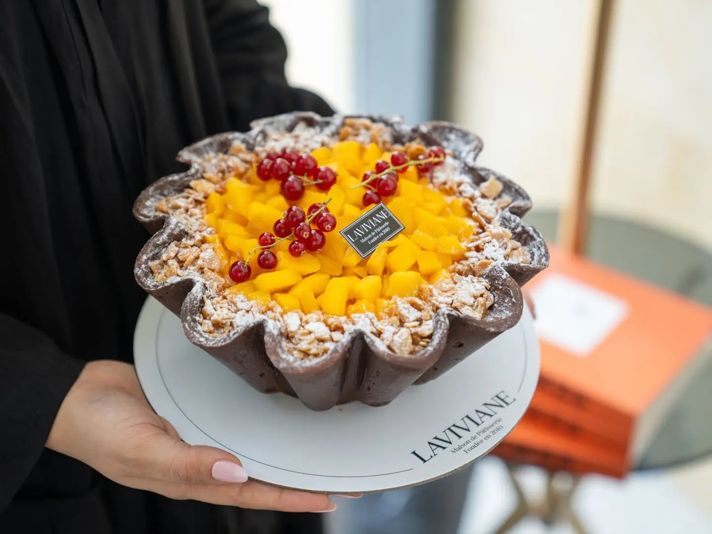 Mango Cream Brûlée Cake