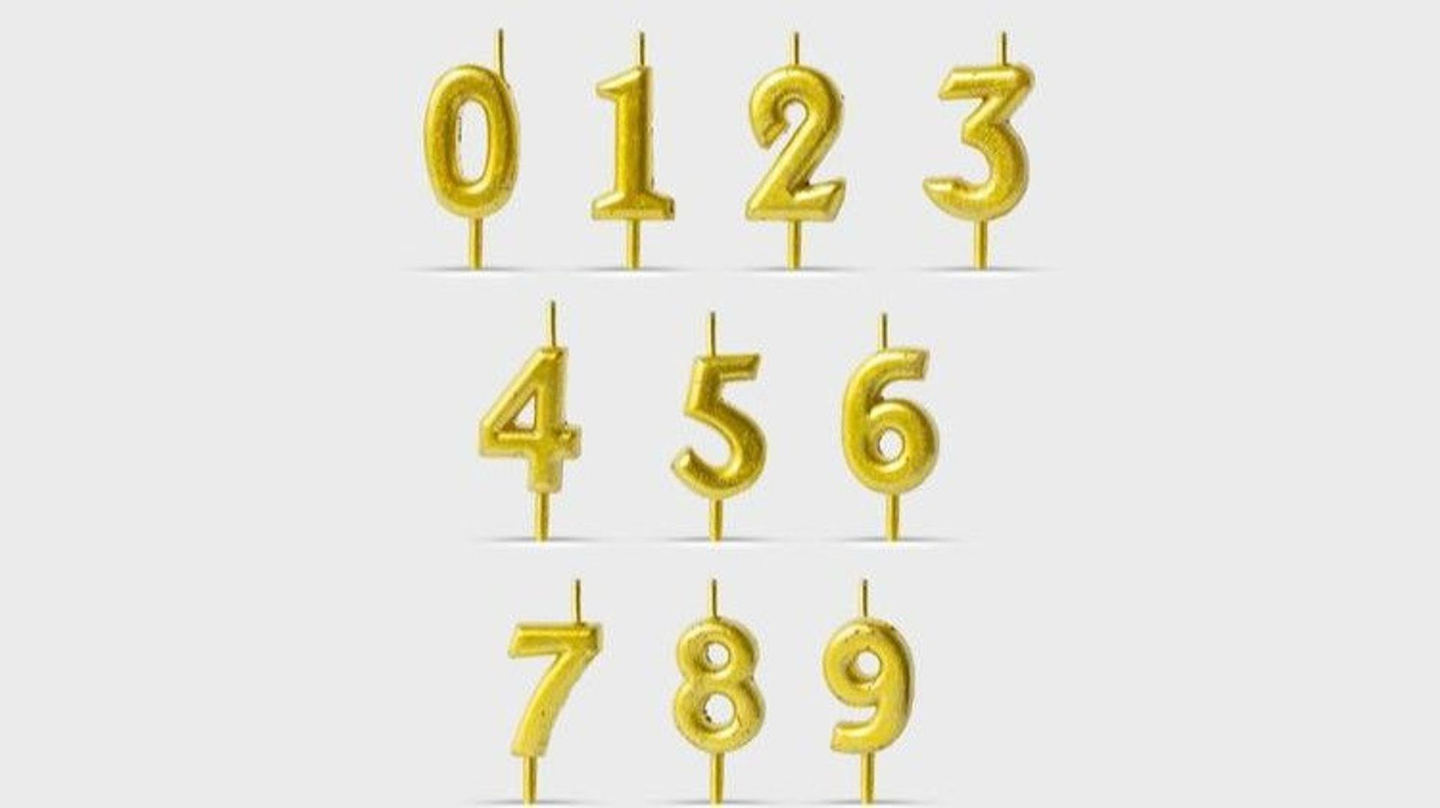 Number Candles On Laviviane Cake Gold