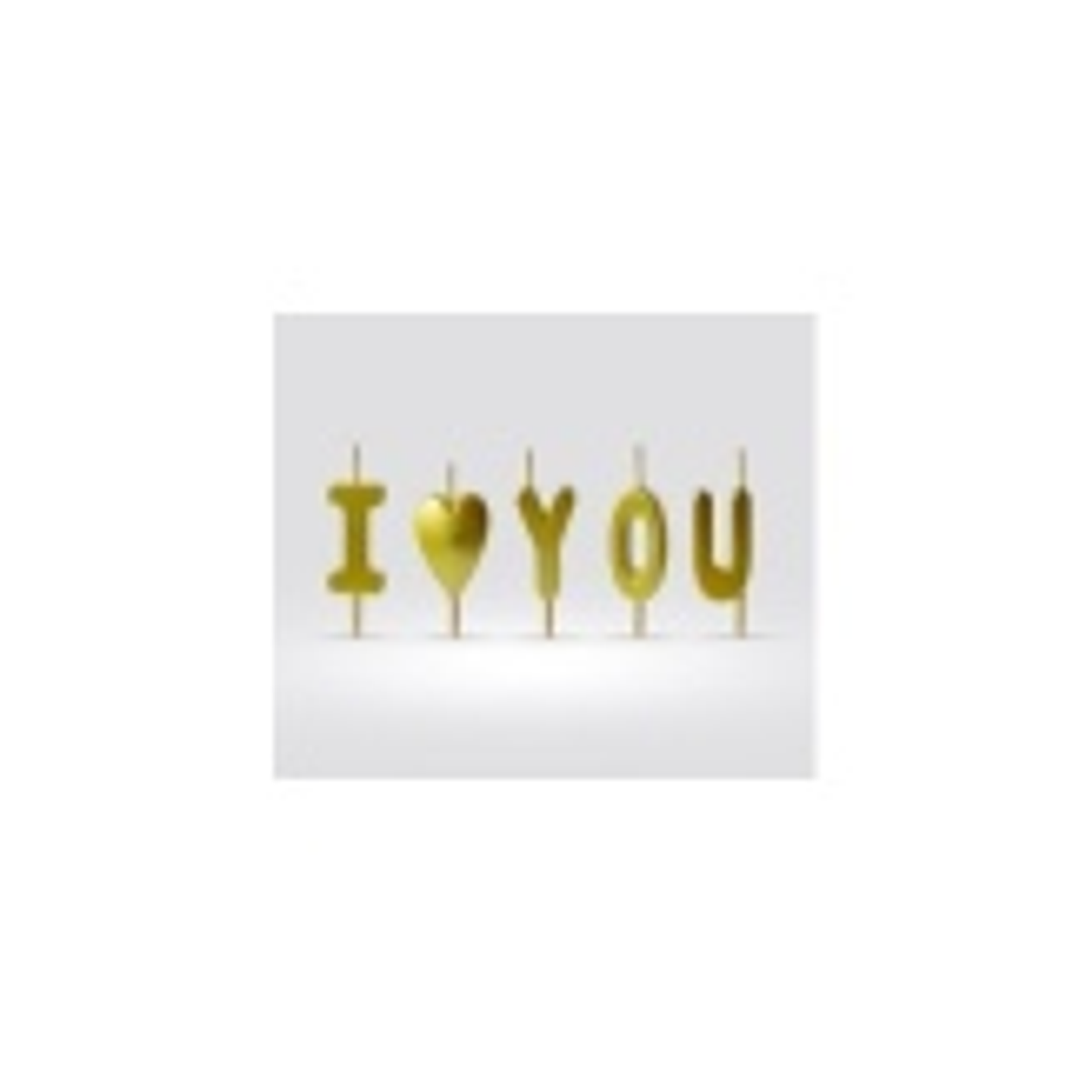 I Love You Candle On Laviviane Cake Gold