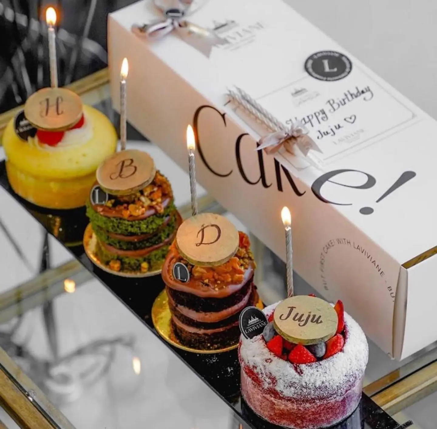 Slider Cake Box 4 Pcs Small