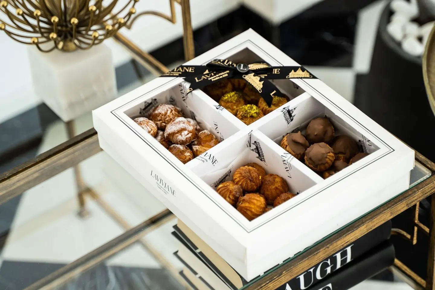 Assortment Of Mini Eclear Creme Brule