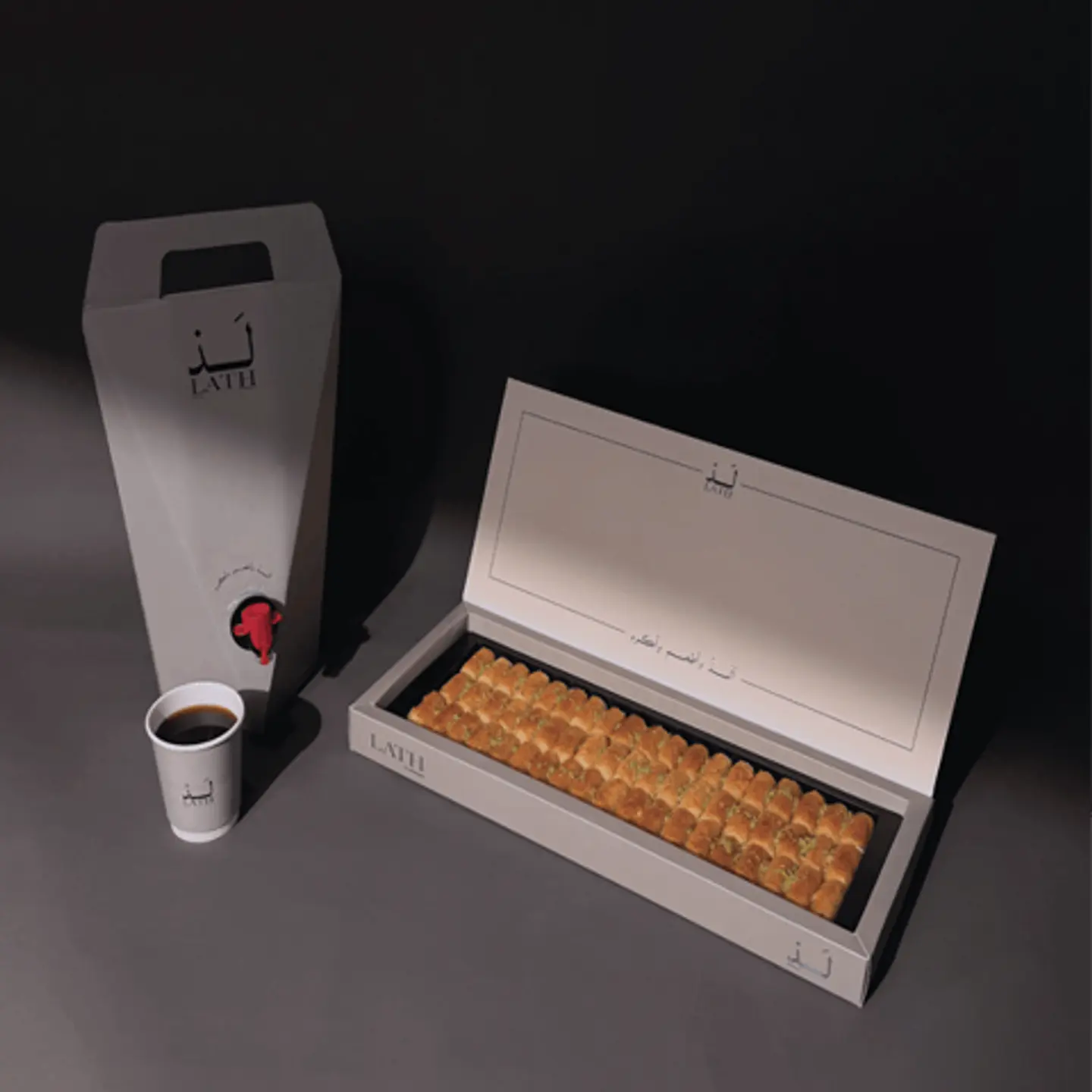 Cheese Baklava Box + Coffee Box