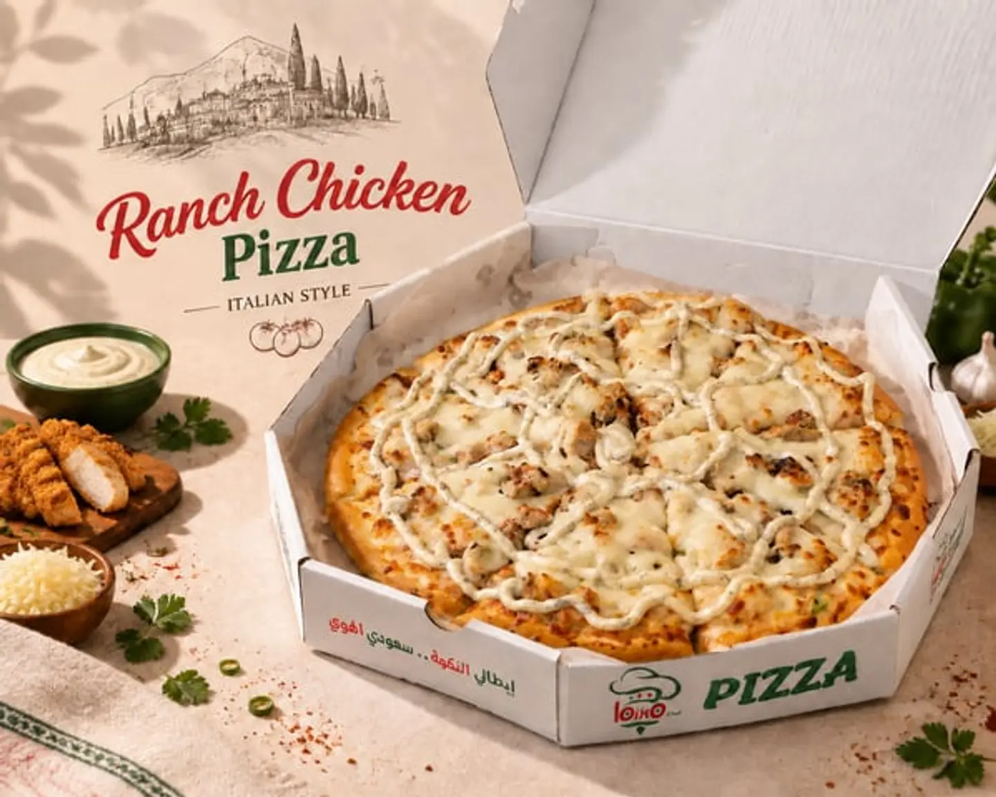 Chicken Ranch Pizza