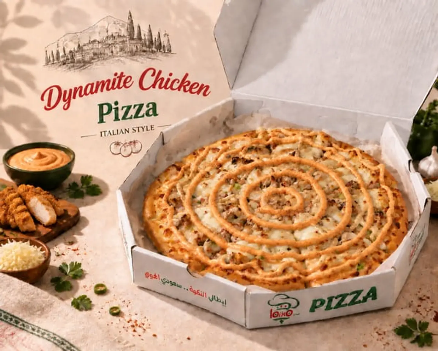 Chicken Dynamite Pizza