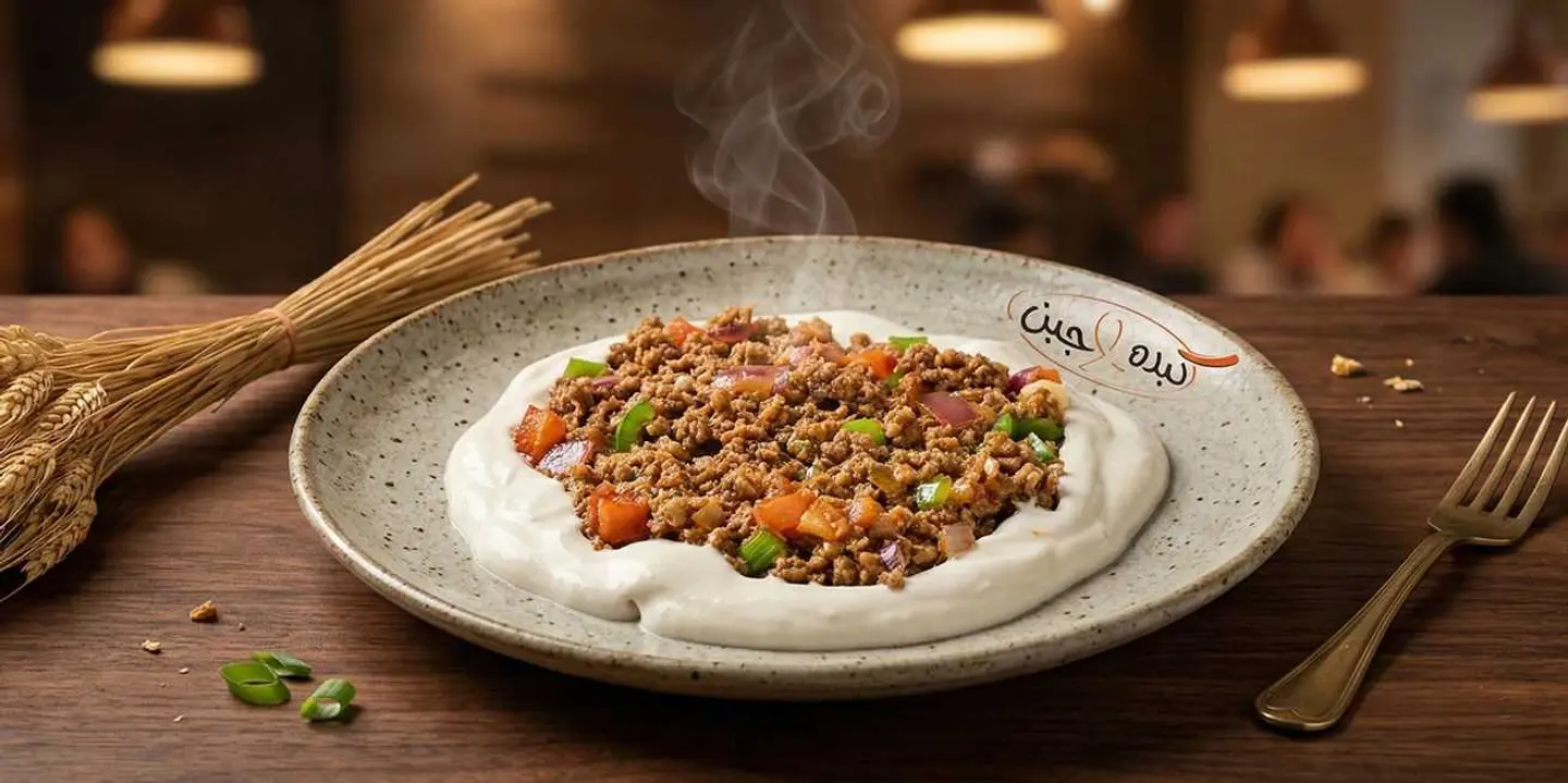 صحن لحم مفروم طازج