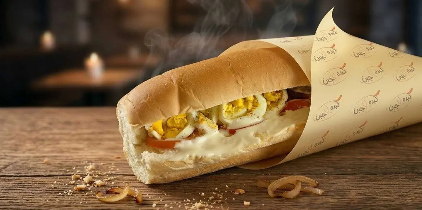 ساندويتش بيض مسلوق