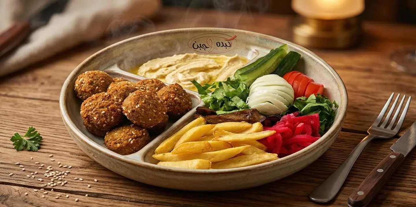 صحن فلافل مشكل