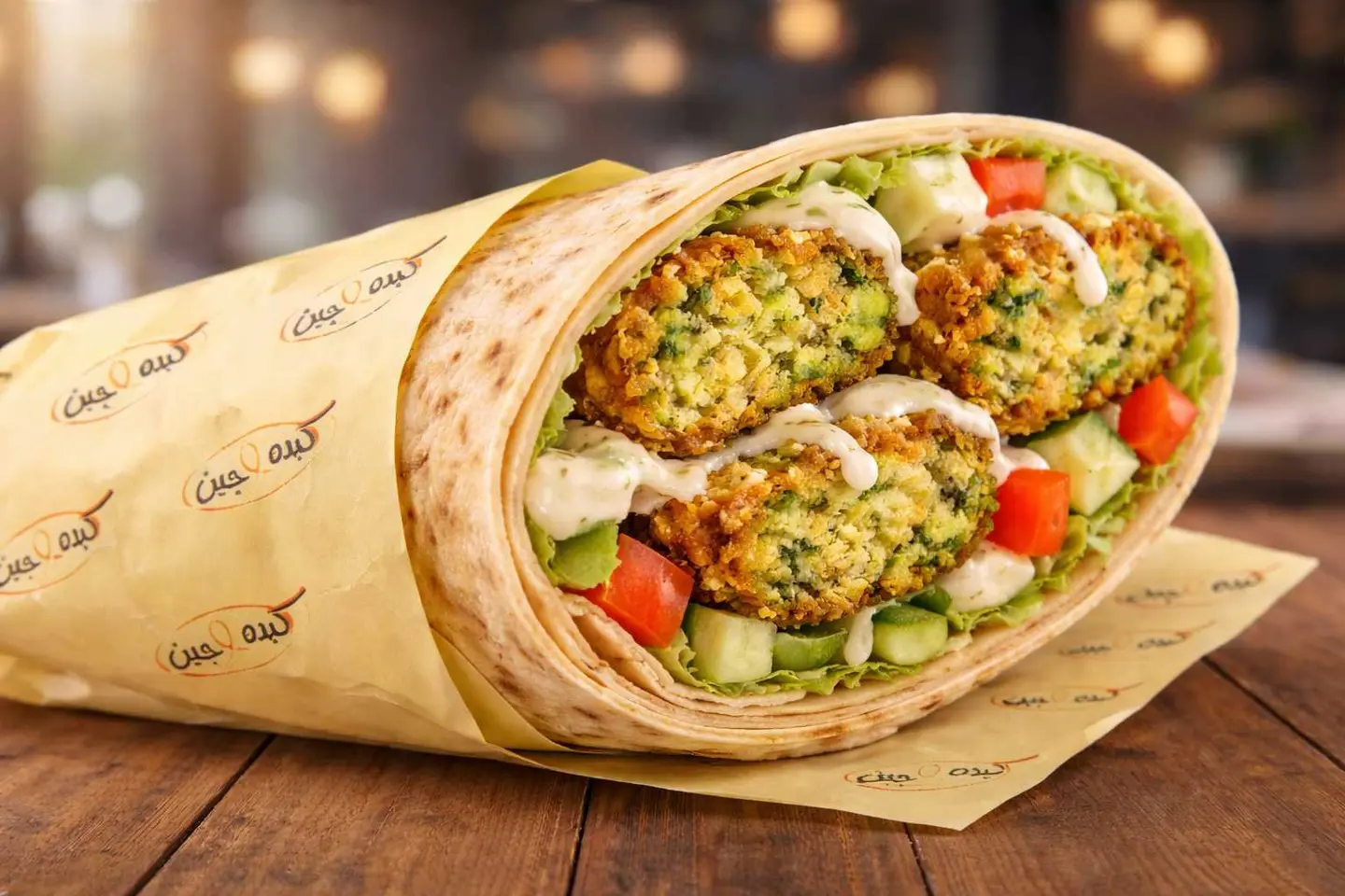 صاروخ فلافل مع حمص وبيض