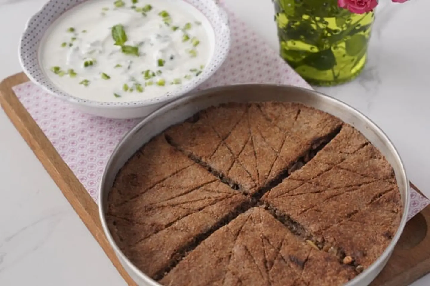 كبة مخبوزة تقليدية لشخصين