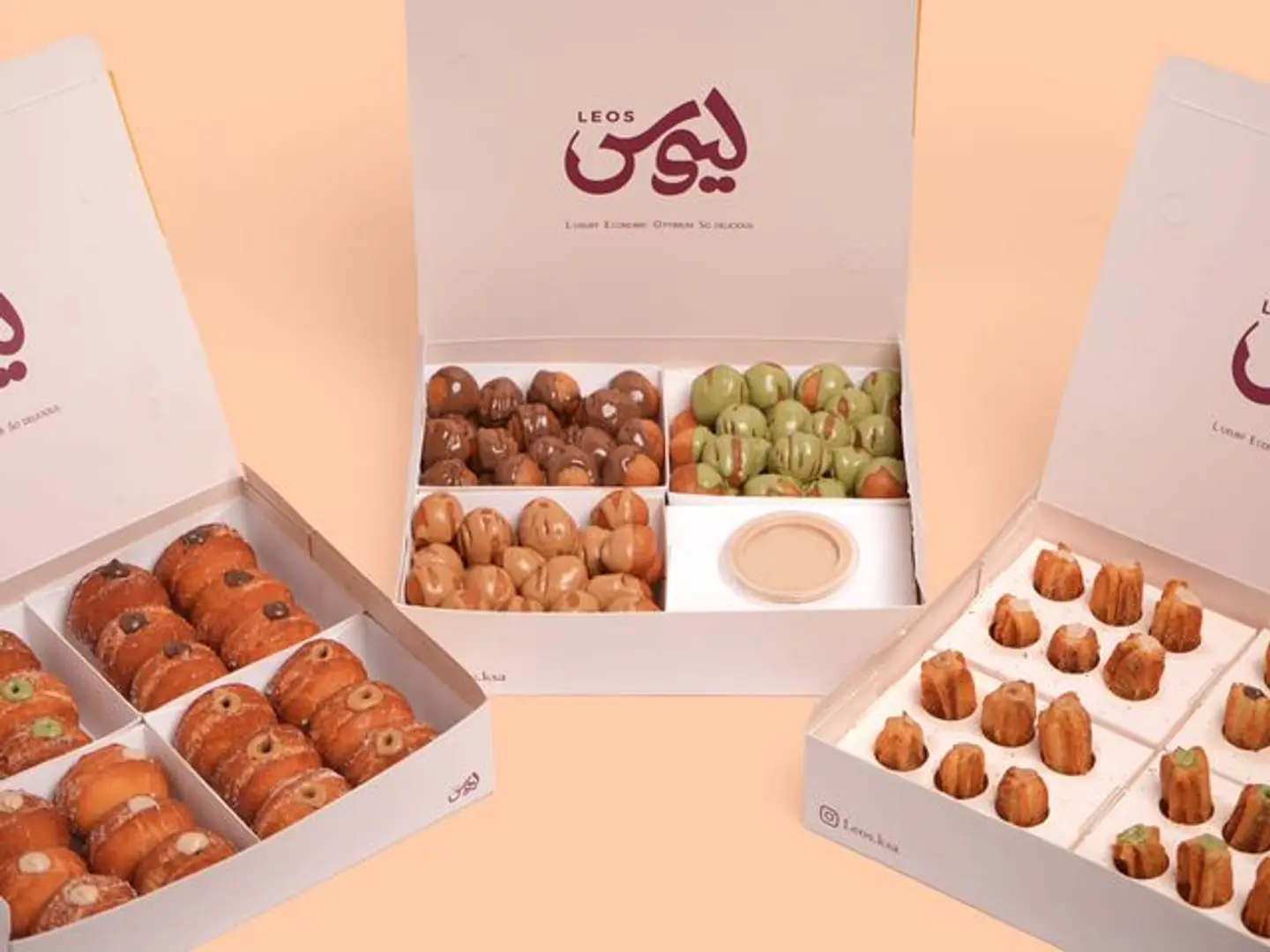 Box Of Mixed Chores (24 Pieces) + Medium Luqaimat (Dumplings) + 24 Stuffed Donuts
