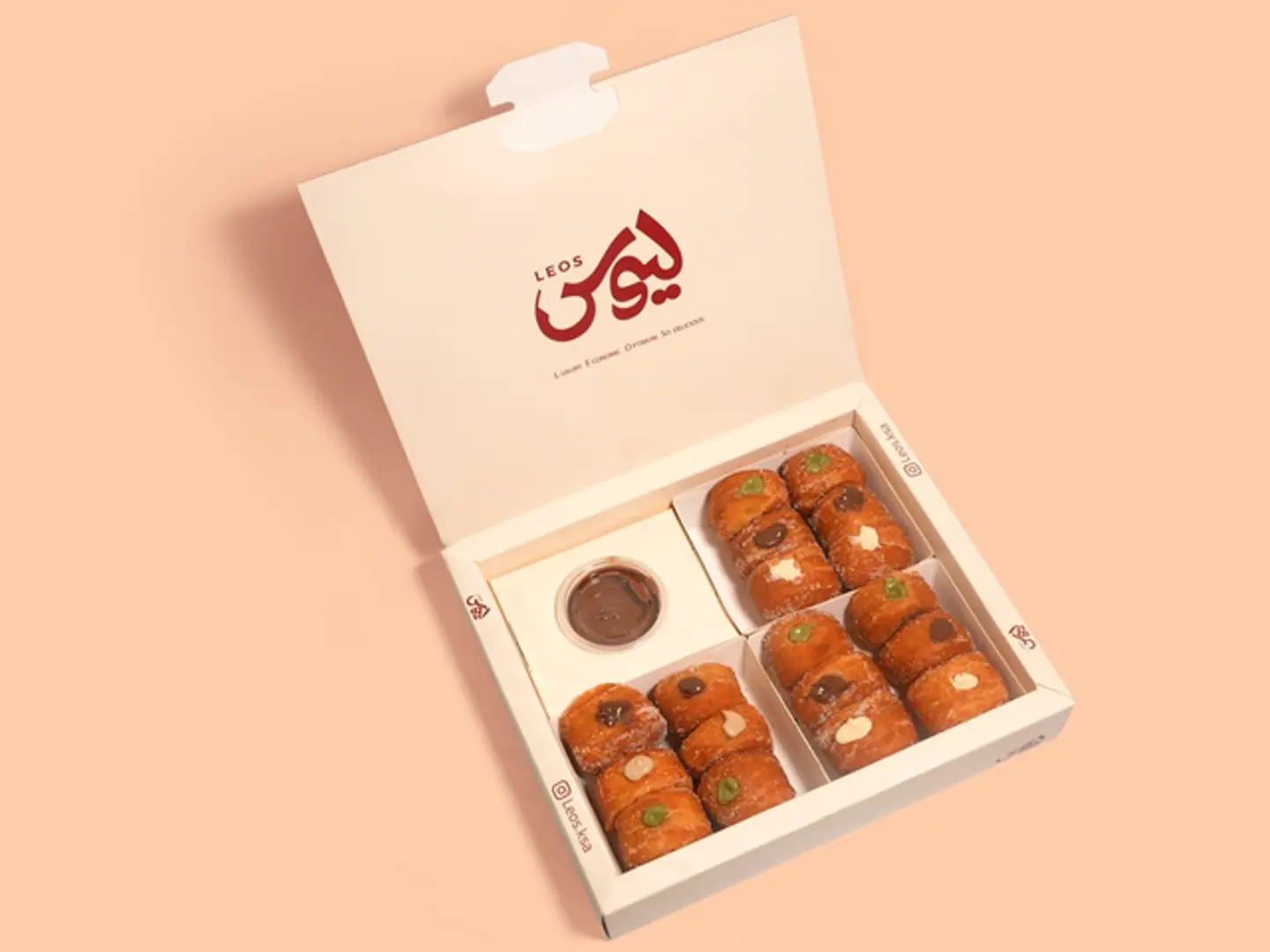 دونات محشية ميني ١٨ قطعه