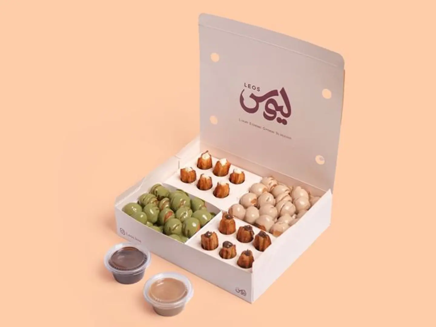 Box Mix Of Luqaimat (2 Plates) And 12 Stuffed Churros