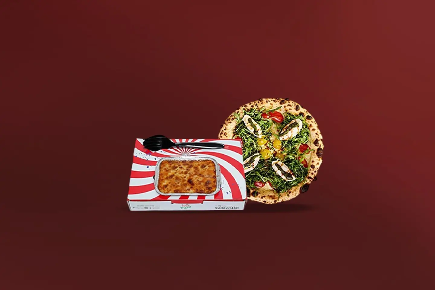 Offer Lasagna Mini + Burrata Garden Pizza