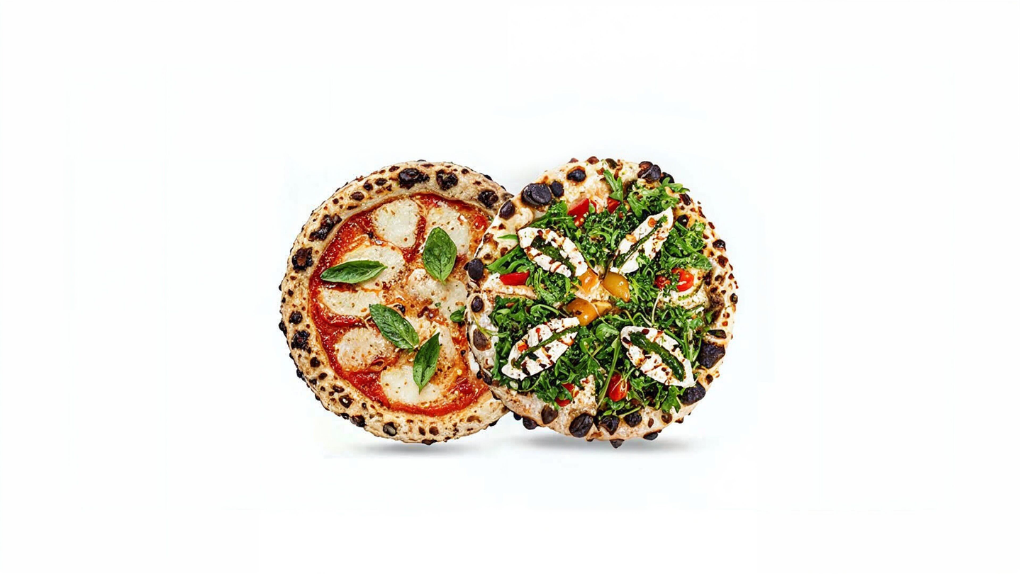 عرض بيتزا موزاريلا طازجة + بيتزا بوراتا جاردن