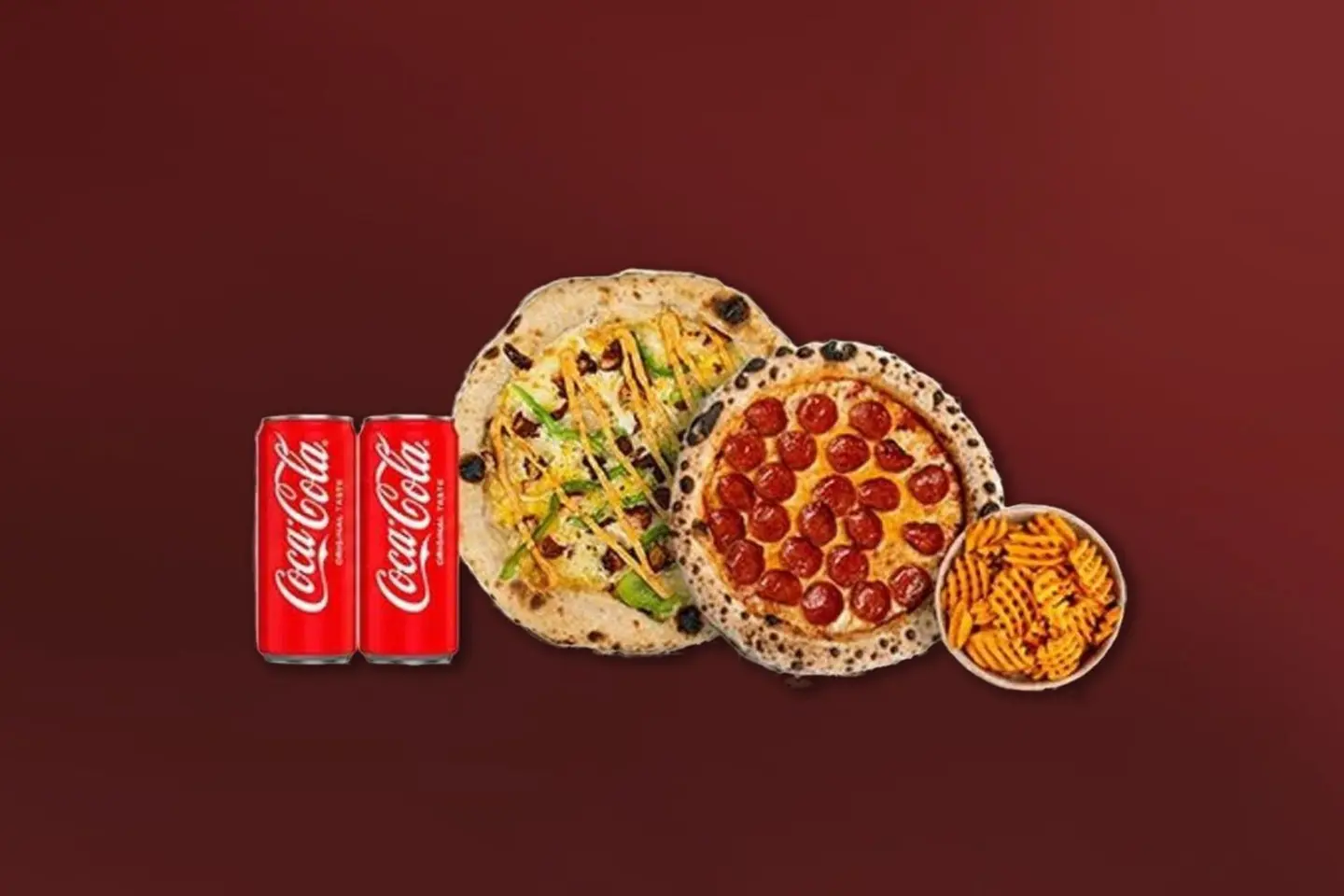 Pizza+8.5 Pizza+Waffle Fries+2 Cola