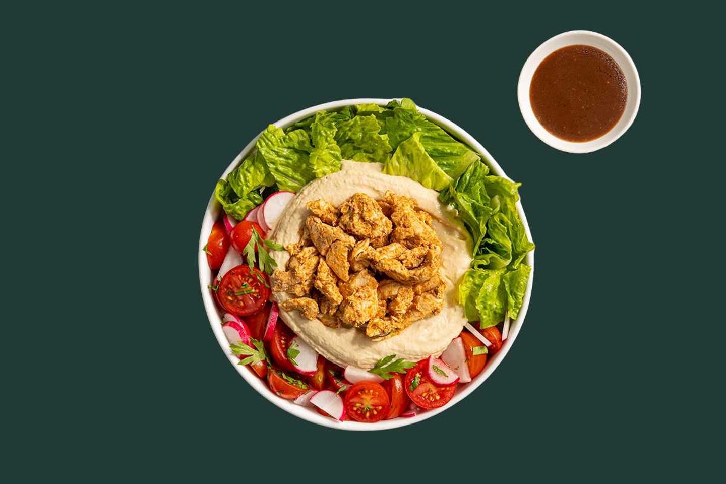 سلطة شاورما دجاج وحمص