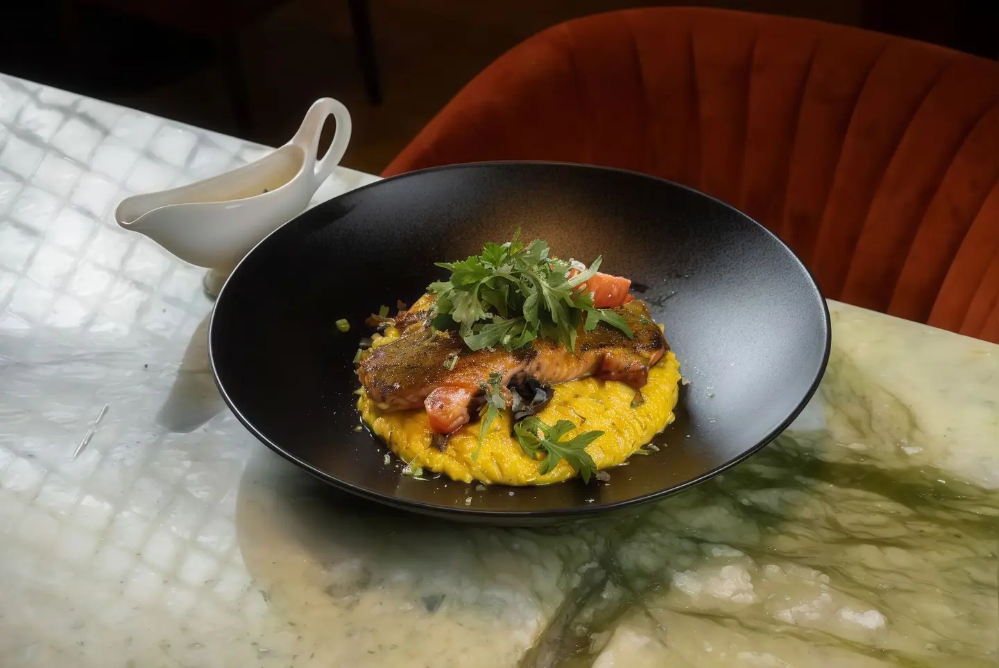 Salmone Ala Grigilia Con Verde