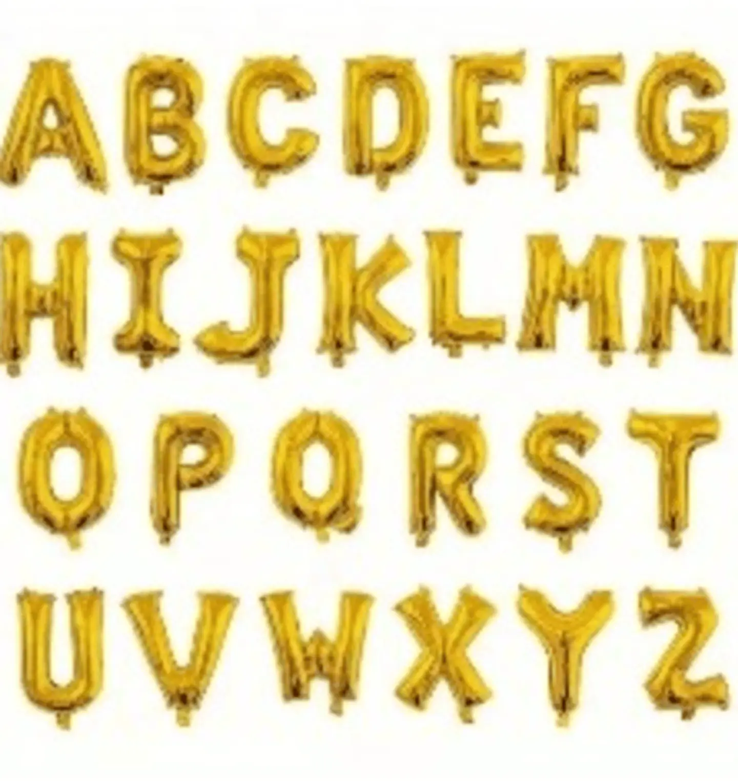Large Gold Helium Letters