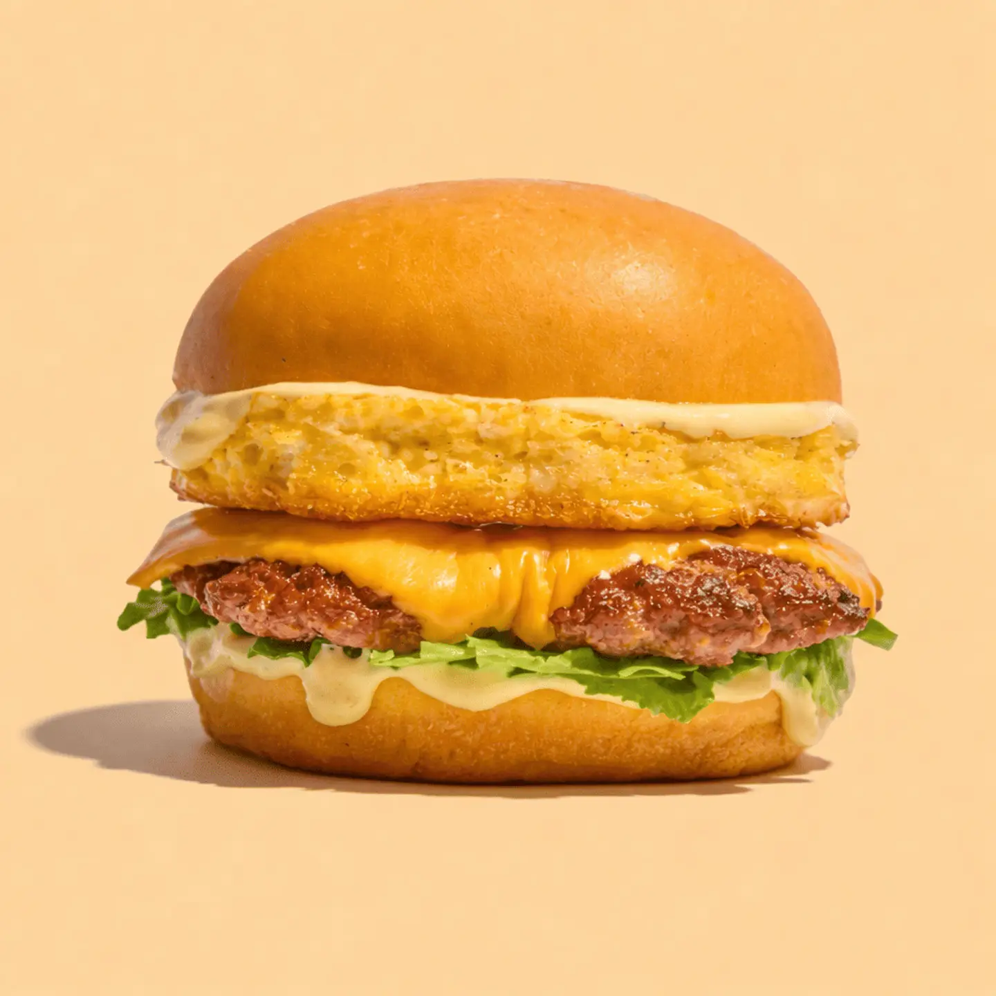 Omelette Beef Burger