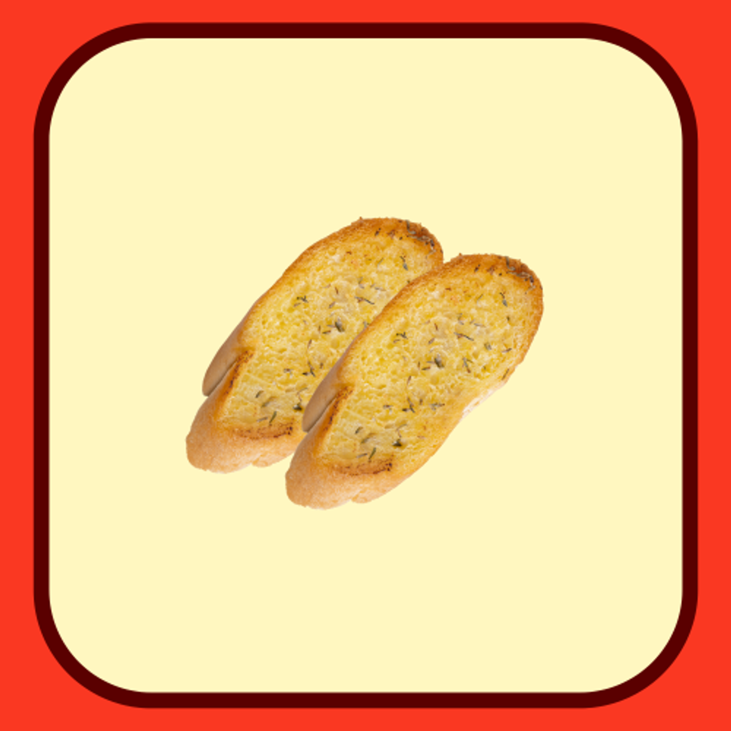 خبز بالثوم (قطعتين)
