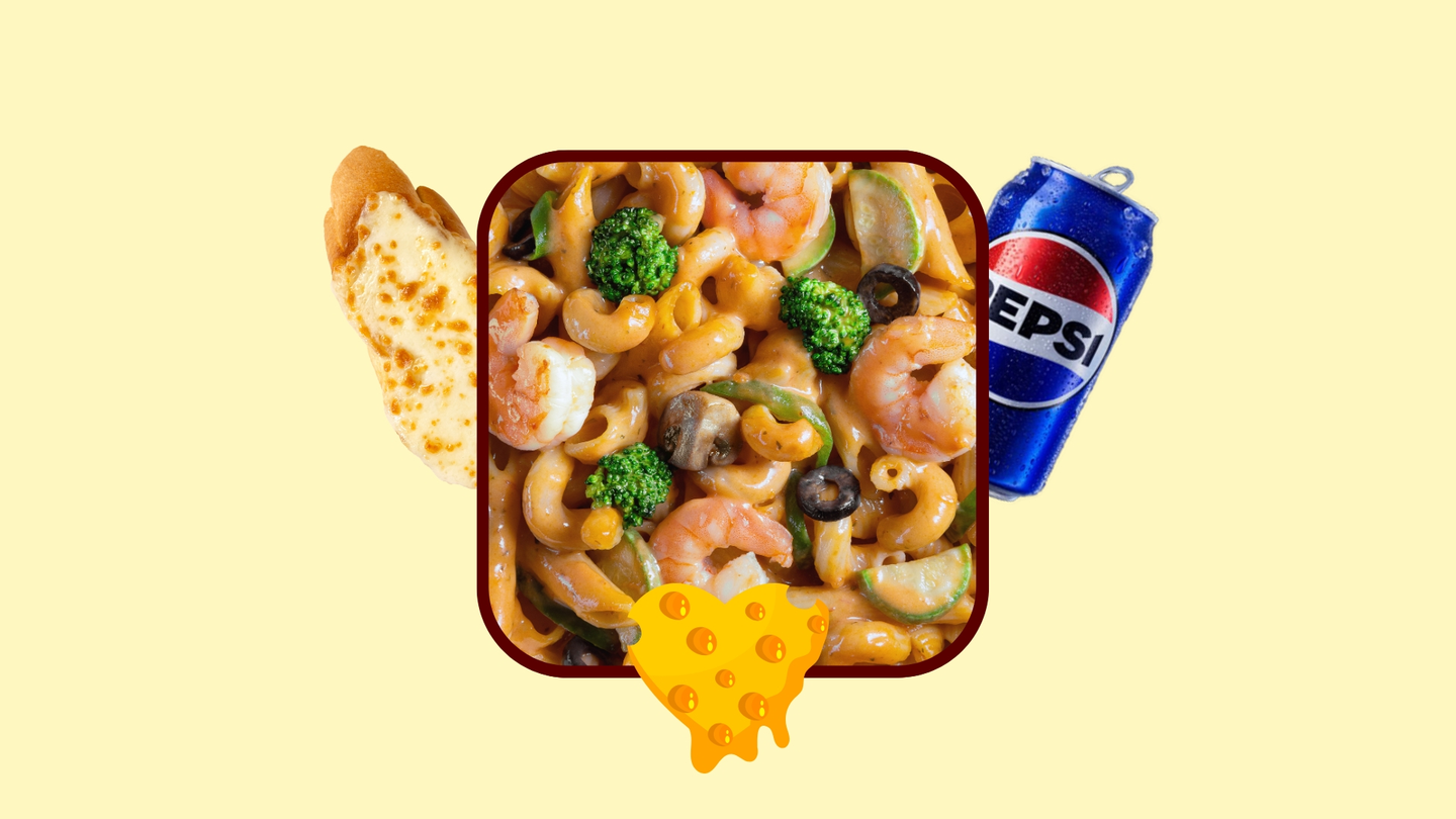 Cheesy Shrimp Pasta Combo