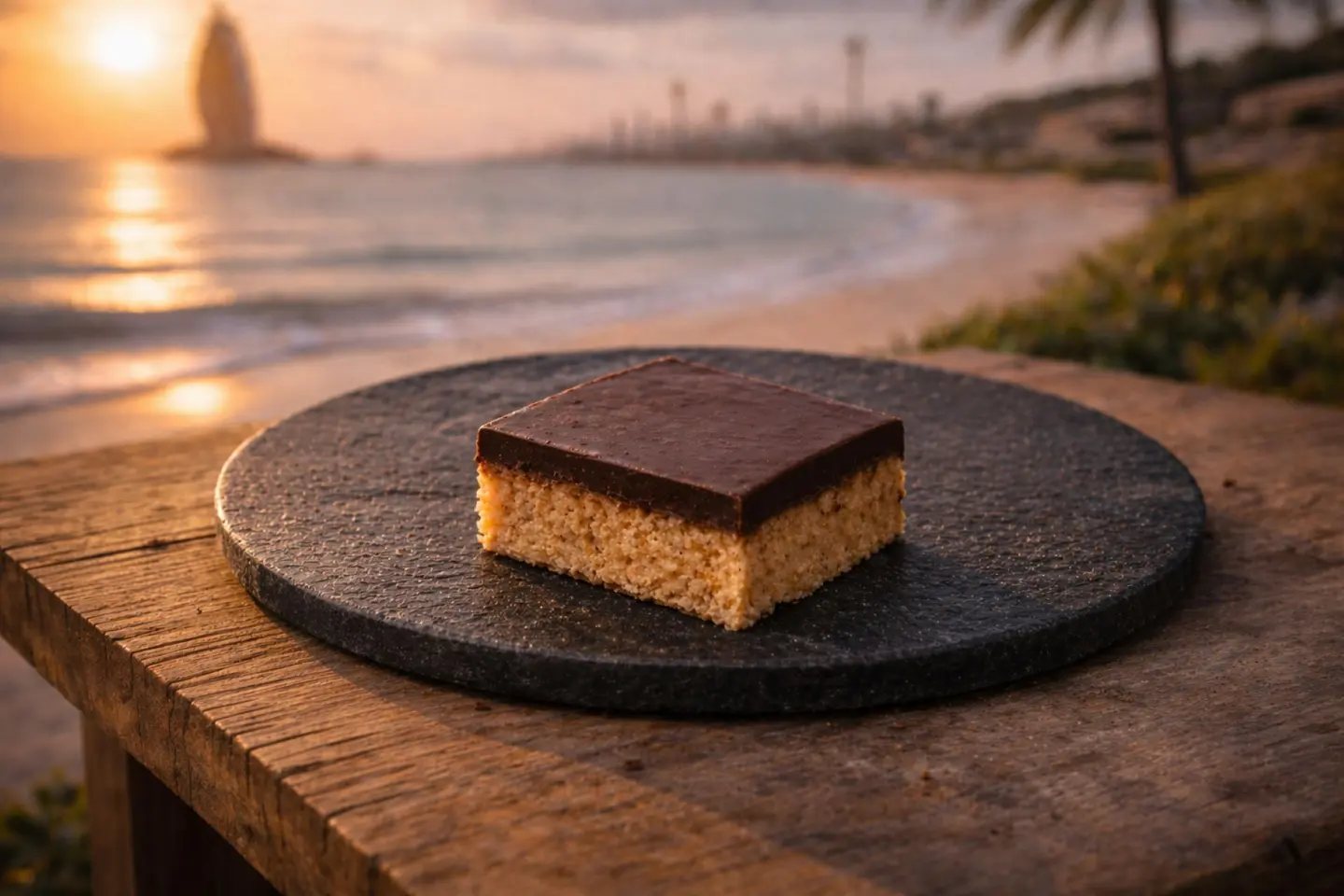 حلوى رايس كريسبي بزبدة الفول السوداني الصحية (شريحة واحدة)