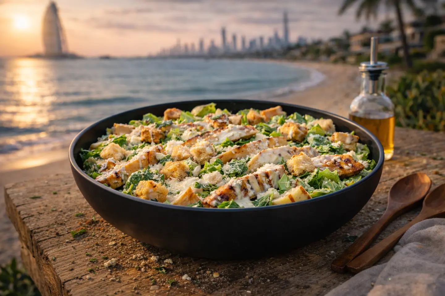 سلطة سيزر بالدجاج