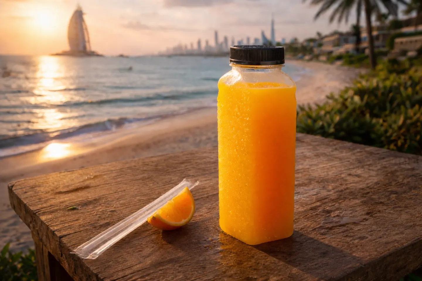 عصير البرتقال الطازج