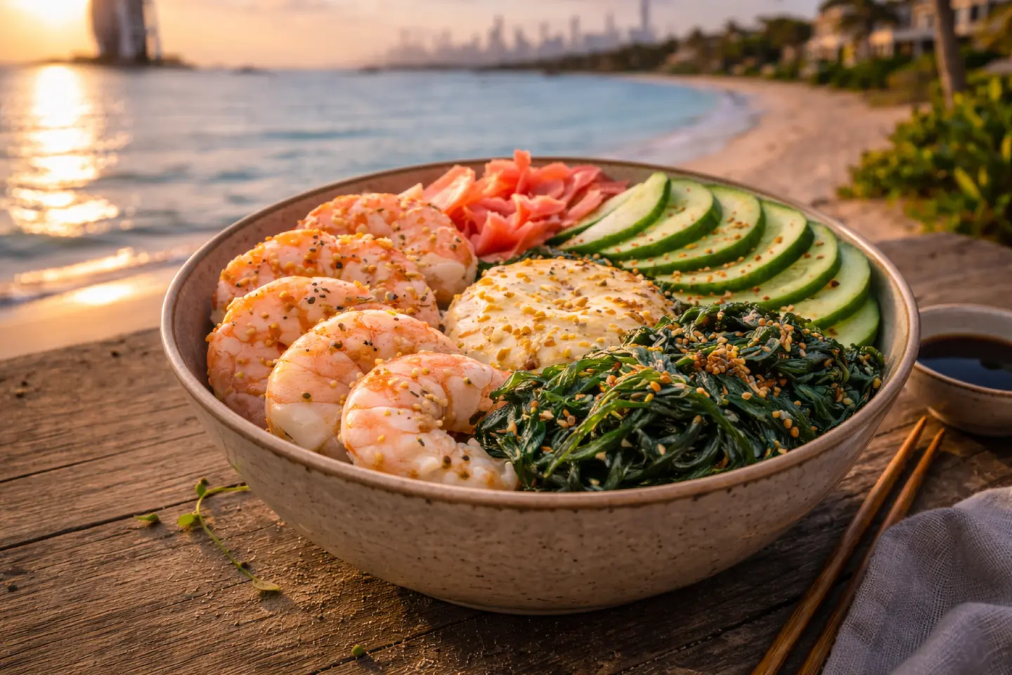 بوكِي روبيان وكراب بالسمسم