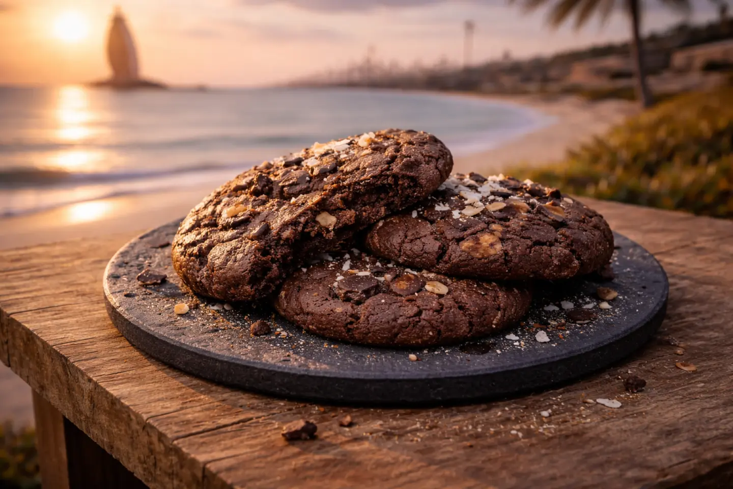 كوكيز بالشوكولاتة واللوز