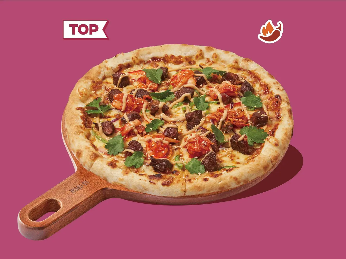 Korean Beef Kimchi Pizza