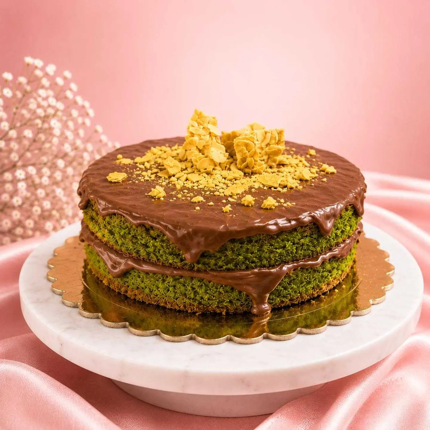 Pistachio Nutella Cake