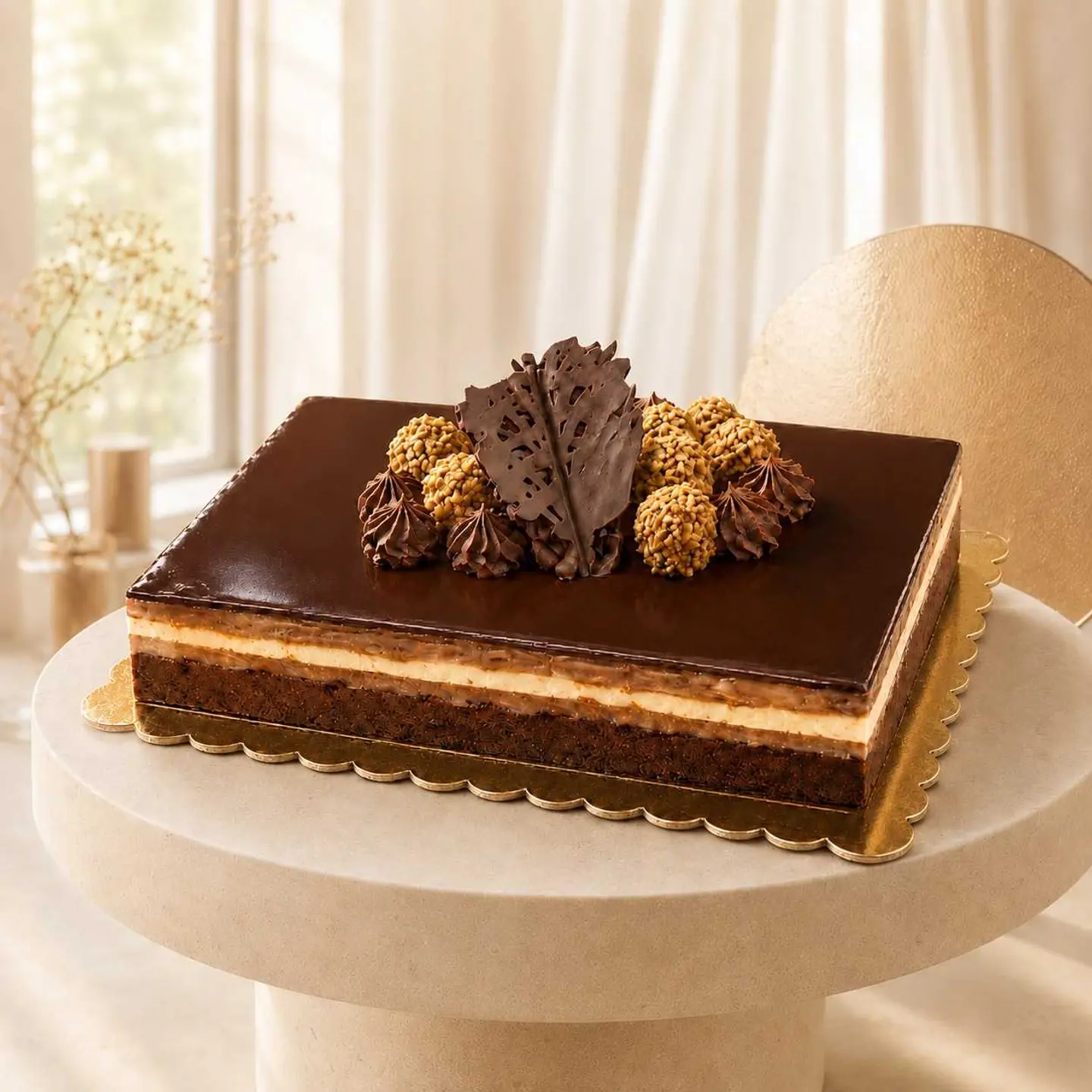 Chocolate Caramel Silk Cake   20x30