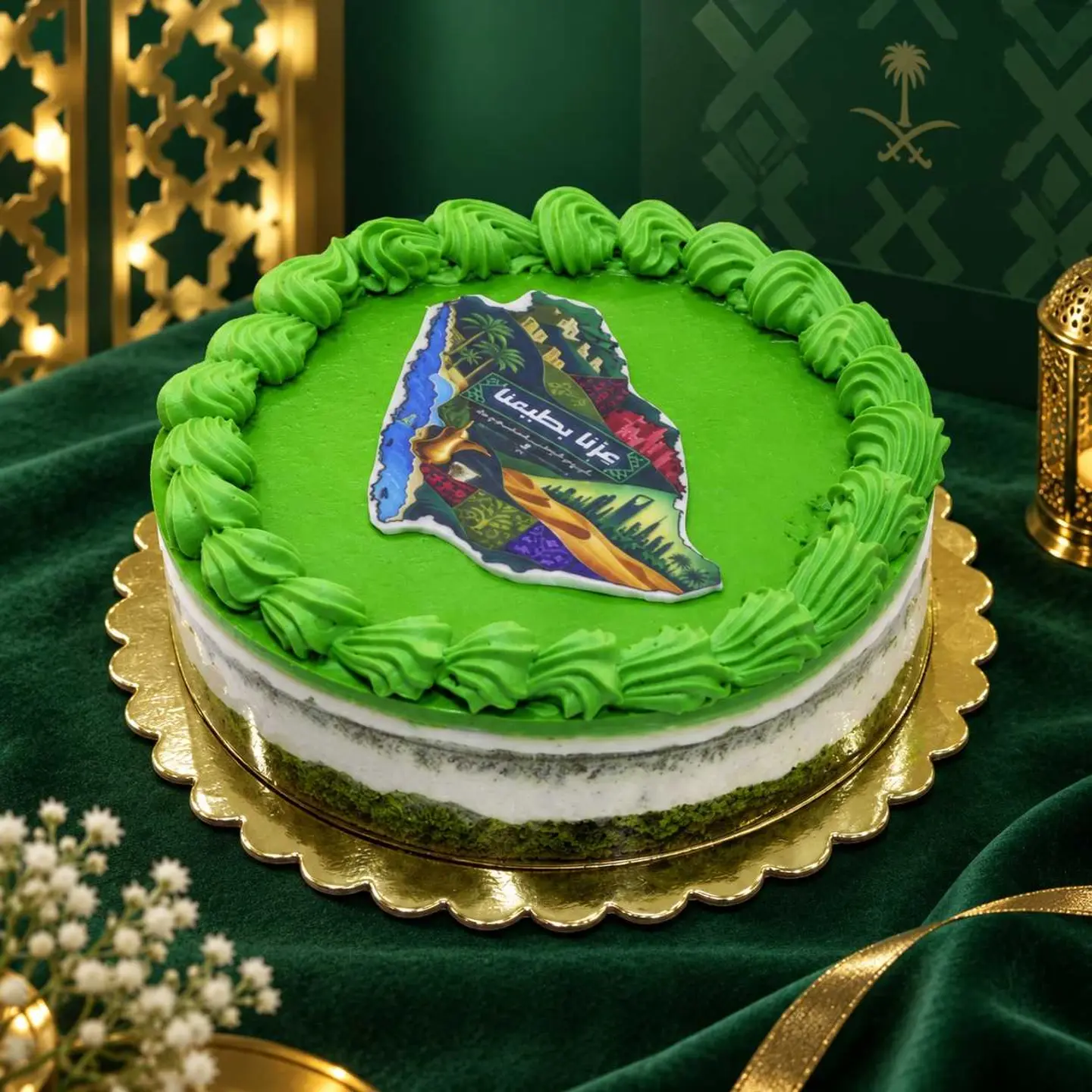 National Day Pistachio Date Cake