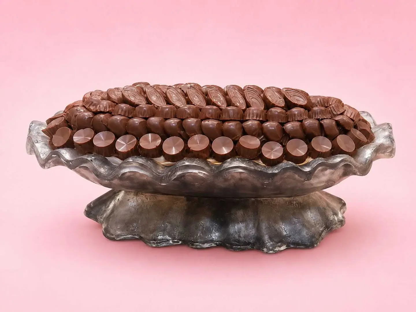 Resin Silver Tray With Stand