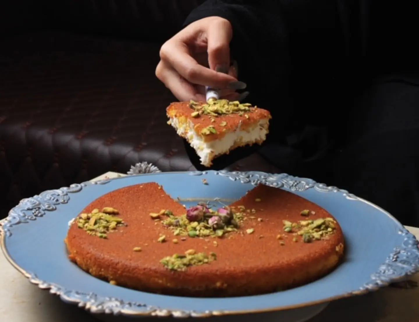 كنافة نابلسية بالقشطة