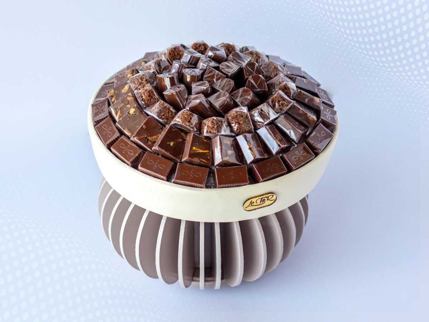 Round Chocolate Tray Base Grey